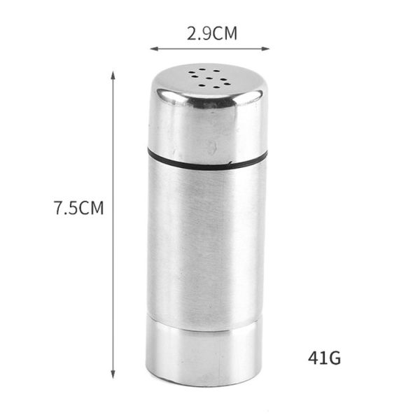 Stainless Steel Kitchen Spice Jar Outdoor BBQ Seasoning Bottle Pepper Sprinkle Jar (S-hole) - Image 4