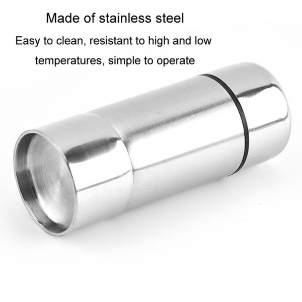 Stainless Steel Kitchen Spice Jar Outdoor BBQ Seasoning Bottle Pepper Sprinkle Jar (S-hole) - Image 6