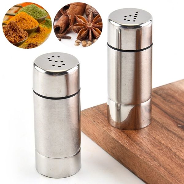 Stainless Steel Kitchen Spice Jar Outdoor BBQ Seasoning Bottle Pepper Sprinkle Jar (S-hole) - Image 7