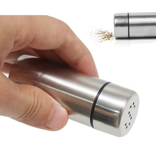 Stainless Steel Kitchen Spice Jar Outdoor BBQ Seasoning Bottle Pepper Sprinkle Jar (S-hole) - Image 8