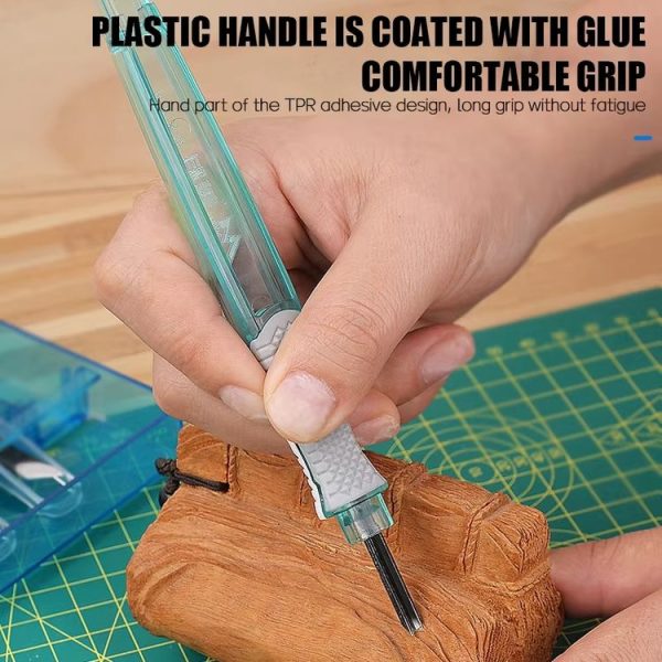 MYTEC 4 In 1 Carpenter Seal Carving Tools Alloy Bit Plastic Handle Carving Knife - Image 8