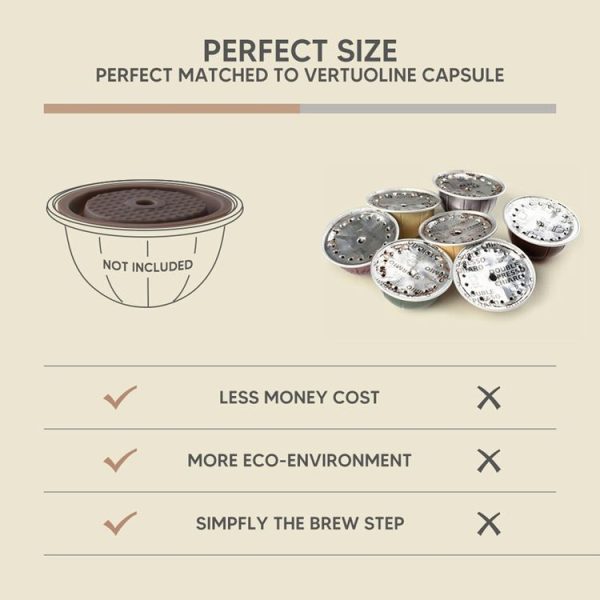 Compatible With Vertuoline Reusable Coffee Capsule Shell Silicone Cap (Coffee) - Image 3