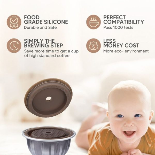 Compatible With Vertuoline Reusable Coffee Capsule Shell Silicone Cap (Coffee) - Image 6
