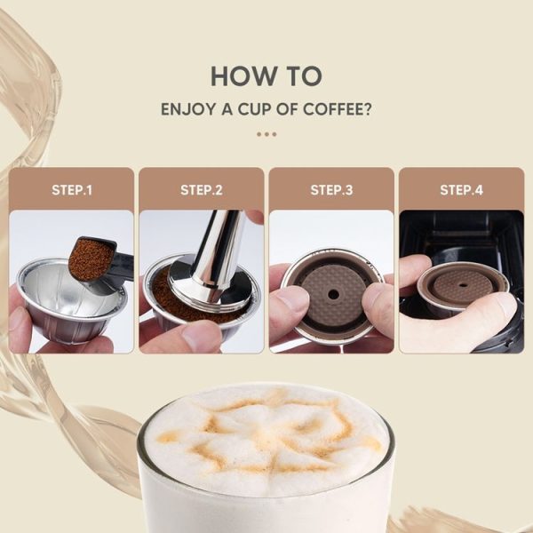 Compatible With Vertuoline Reusable Coffee Capsule Shell Silicone Cap (Coffee) - Image 7