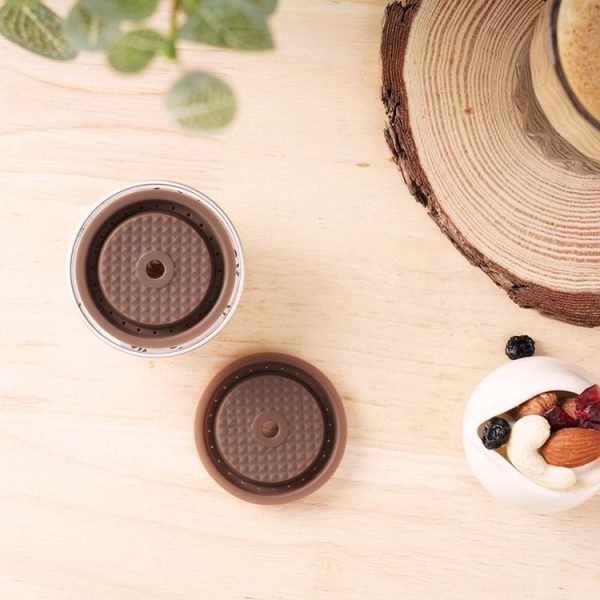 Compatible With Vertuoline Reusable Coffee Capsule Shell Silicone Cap (Coffee) - Image 9