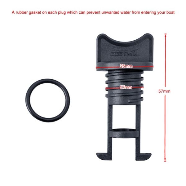 BSET MATEL 2pcs 17mm Nylon Marine Drain Plug Bilge Outlet Plug - Image 3