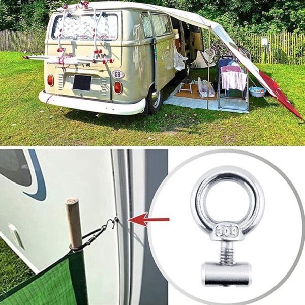 RV Sunshade 304 Stainless Steel Slide Rail Ring, Specifications: 1pcs M4 Ring + Cylinder - Image 7