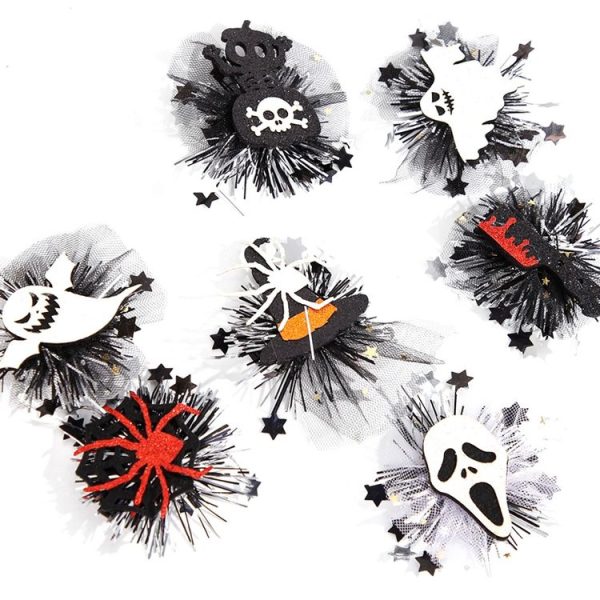 Halloween Hair Clips Hair Accessories Kids Party Dress Up Jewelry, Style: Witch - Image 5