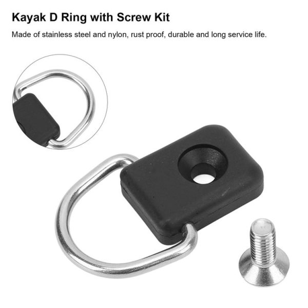 1pcs Fishing Kayak Backrest Elastic Rope Square D-ring Buckle - Image 2