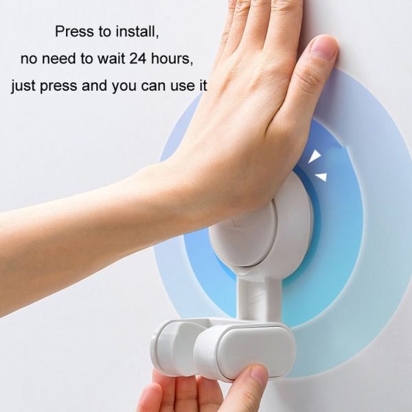 Household Suction Cup Nail-free Universal Shower Head Bracket (White) - Image 3