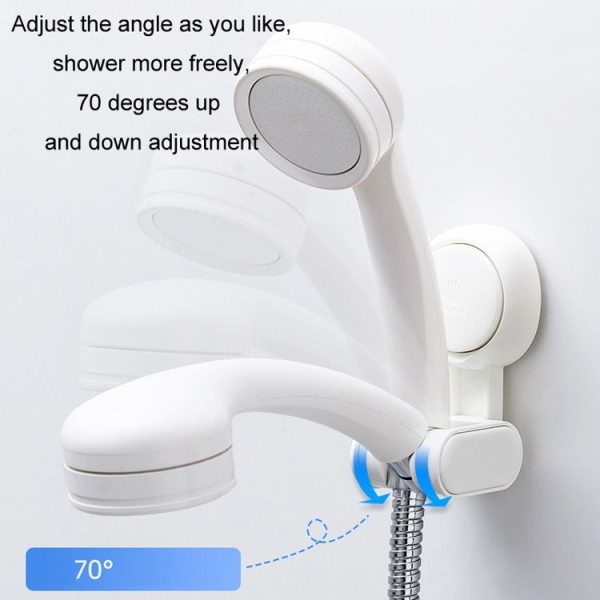 Household Suction Cup Nail-free Universal Shower Head Bracket (White) - Image 4