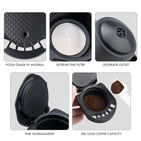Compatible With Dolce Gusto ICafilas Reusable Coffee Capsule Converter Tray (Black) - Image 4