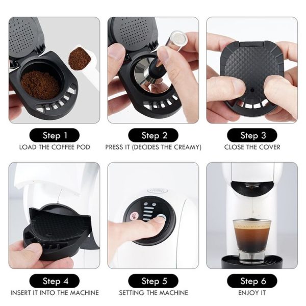 Compatible With Dolce Gusto ICafilas Reusable Coffee Capsule Converter Tray (Black) - Image 6
