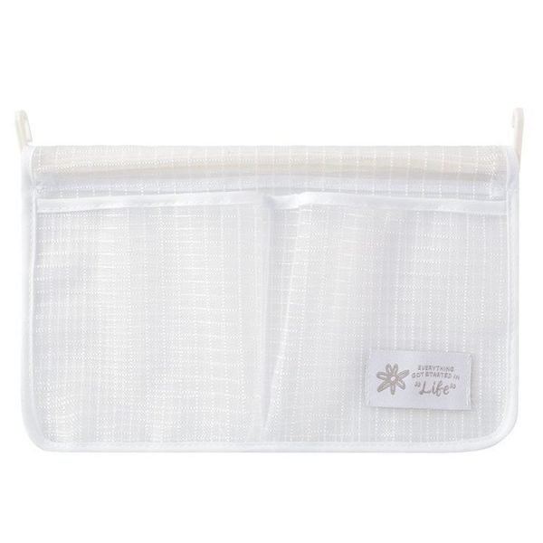 Hanging Refrigerator Storage Kitchen Classification Double Compartment Storage Bag (White)