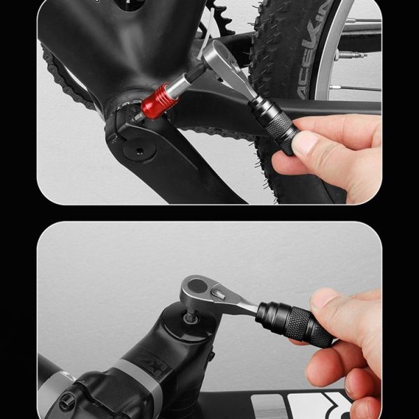 BENGGUO Bicycle Repair Tool Mountain Bike Ratchet Wrench Repair Combination Set, Spec: Set 1 - Image 9