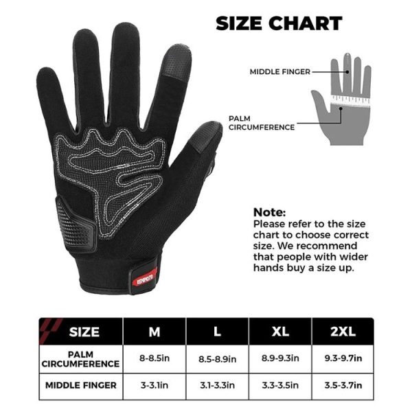 Motorcycle Outdoor Riding Non-slip Touch Screen Sun Protection Gloves, Size: M (Black) - Image 10