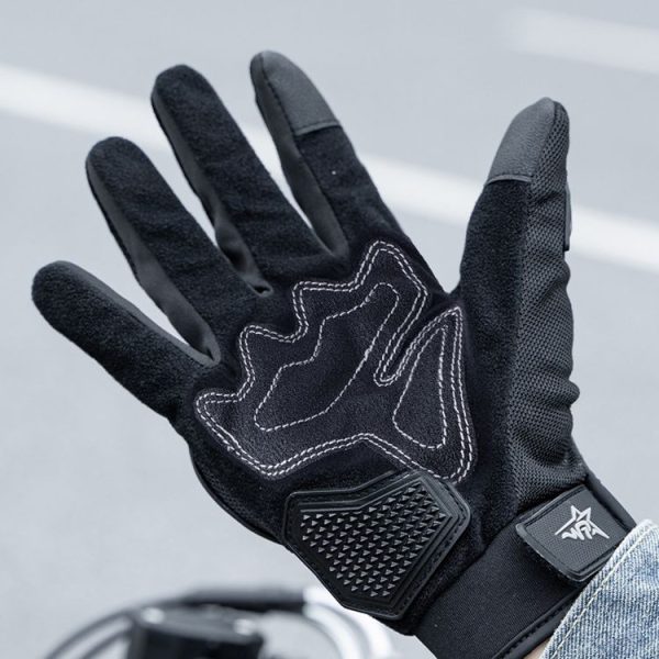 Motorcycle Outdoor Riding Non-slip Touch Screen Sun Protection Gloves, Size: M (Black) - Image 9