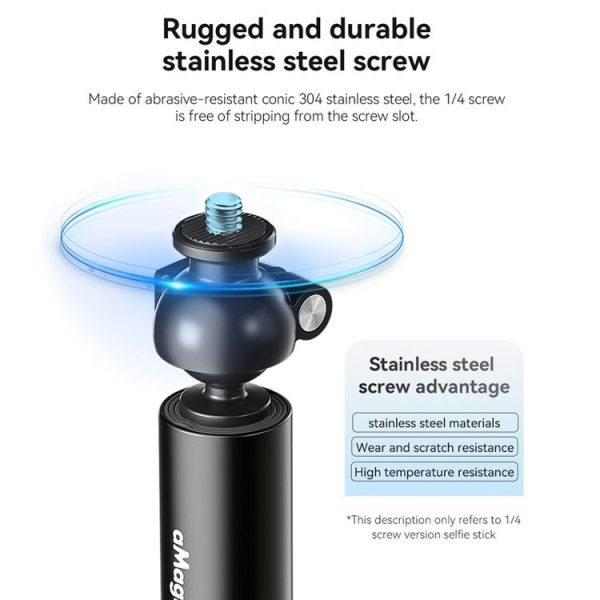 AMagisn 70cm 1 / 4 Inch Ball Joint Selfie Stick Sports Camera Extension Rod for DJI / GoPro HERO / Insta360 - Image 5