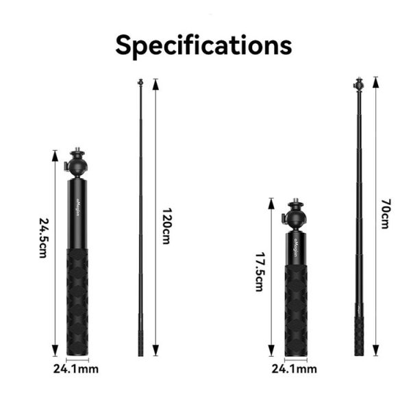 AMagisn 70cm 1 / 4 Inch Ball Joint Selfie Stick Sports Camera Extension Rod for DJI / GoPro HERO / Insta360 - Image 9