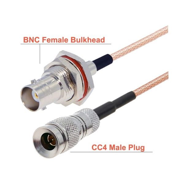 20cm CC4 Male To BNC Through Wall Waterproof Female Cable RG179 RF Adapter Wire - Image 3