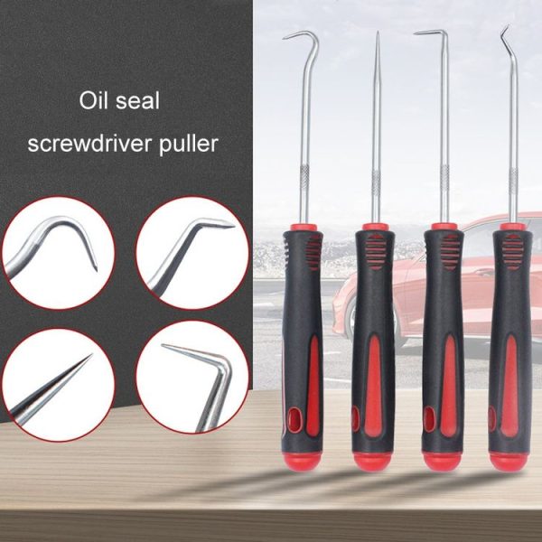 4pcs / Set Auto Oil Seal Screwdrivers O-Ring Seal Gasket Puller Remover Pick Hooks Tire Repair Tool - Image 4