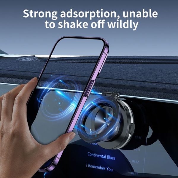 AIMITE C1 Vacuum Adsorption Foldable Magnetic Support Bracket Car Cell Phone Holder (Black) - Image 3
