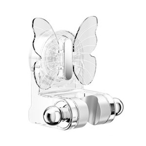 Bathroom No-Punch Suction Cup Shower Bracket Household Storage Shelf Base (Transparent)