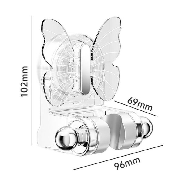 Bathroom No-Punch Suction Cup Shower Bracket Household Storage Shelf Base (Transparent) - Image 3