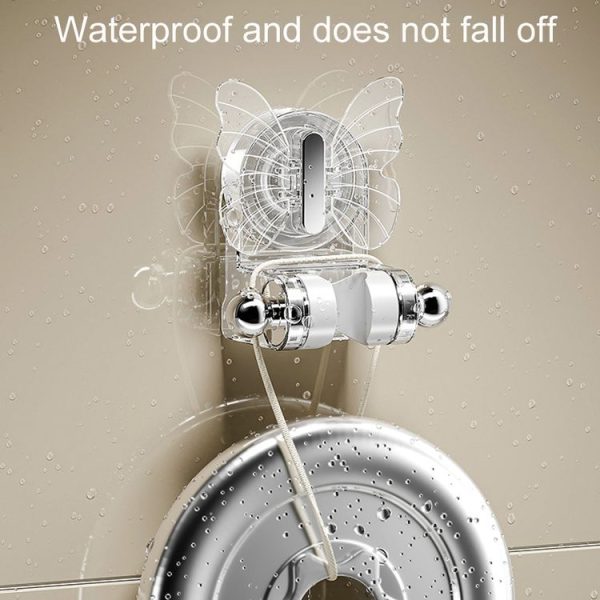 Bathroom No-Punch Suction Cup Shower Bracket Household Storage Shelf Base (Transparent) - Image 5
