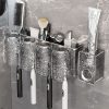 Bathroom Toothbrush Organizer Household Multifunctional Storage Rack, Style: Single Cup Transparent - Image 2