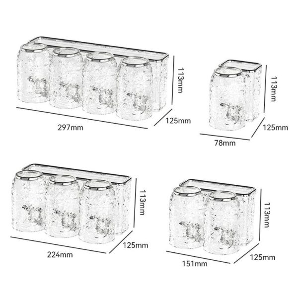 Bathroom Toothbrush Organizer Household Multifunctional Storage Rack, Style: Single Cup Transparent - Image 3