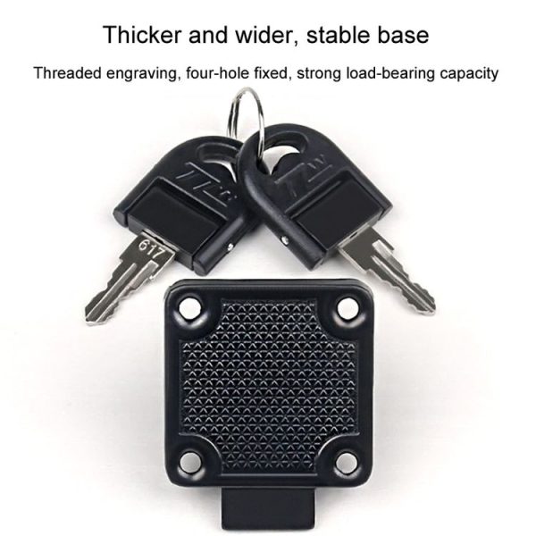 Drawer Lock Furniture Closet Door Office Filing Cabinet Lock, Model: 136-22 (Black Folding Key) - Image 7