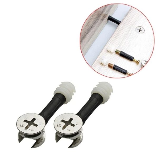 10pcs 40mm 3 In 1 Screw Connector Furniture Link Fixer Closet Eccentric Wheel Nut Connection Fastener - Image 2