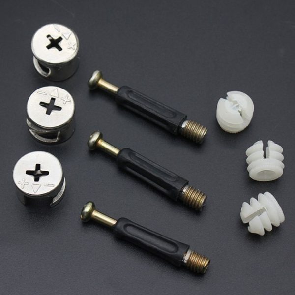 10pcs 40mm 3 In 1 Screw Connector Furniture Link Fixer Closet Eccentric Wheel Nut Connection Fastener - Image 5