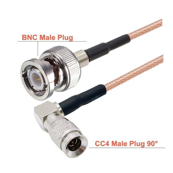 20cm CC4 Male Elbow To BNC Male Connector Cable RG179 Coaxial RF Cable - Image 3