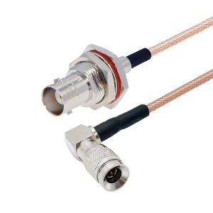20cm CC4 Male Elbow To BNC Through Wall Waterproof Female Connector Cable RG179 Coaxial RF Wire