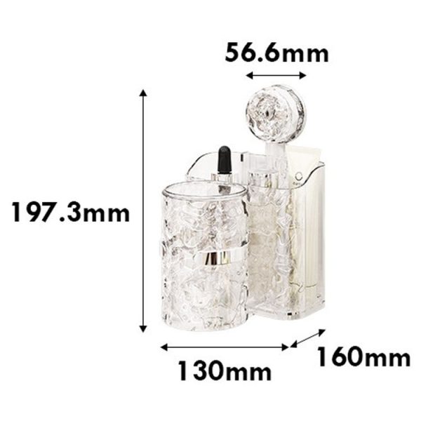 Bathroom Toothbrush Organizer Household Multifunctional Storage Rack (Transparent) - Image 3