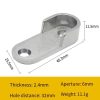 2pcs Wardrobe Closet Rod End Support Bracket Alloy Holder Hardware Furniture Accessories, Style: Thickened - Image 2