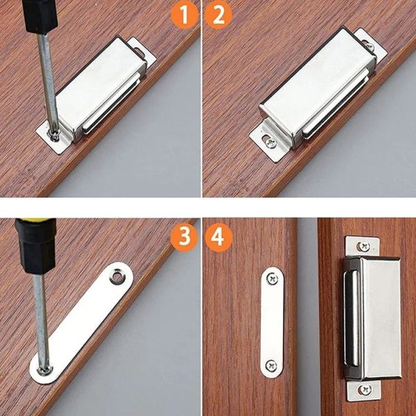 02C Stainless Steel Magnetic Door Catch Kitchen Cabinet Catches Magnet Latches For Door - Image 8