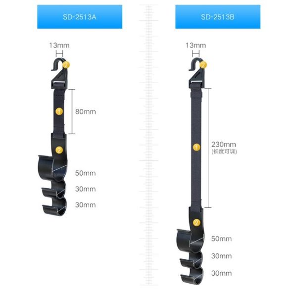 1pair Car Seat Back Umbrella Fixed Storage Hook, Style: Standard - Image 2