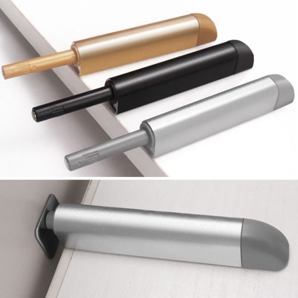 Cabinet Door Magnetic Self-rebounder Drawer Invisible Press Spring Door Opener (Black) - Image 2