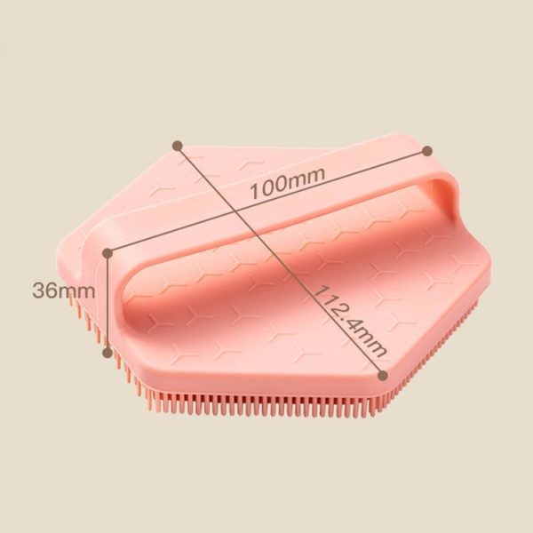 Silicone Hair Wash Massage Brush Exfoliating Bath Brush (Blue) - Image 7