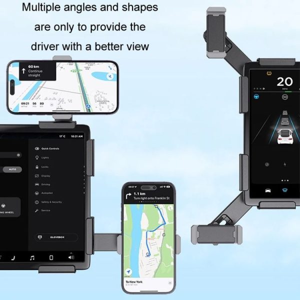 SHUNWEI Car Navigation Screen Floating Mobile Phone Holder, Style: Clip Type - Image 8