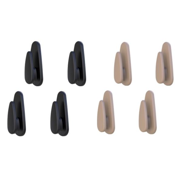 4pcs / Set Car Dashboard Adhesive Multifunctional Small Hook (Black) - Image 2