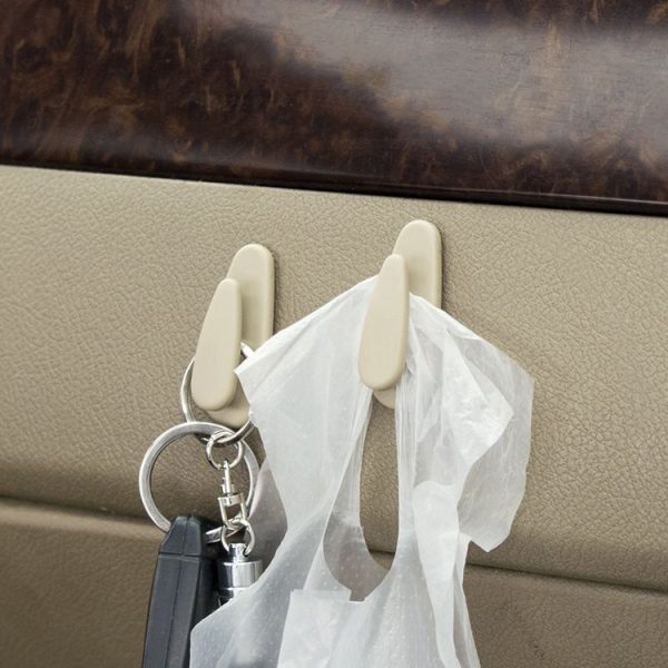 4pcs / Set Car Dashboard Adhesive Multifunctional Small Hook (Black) - Image 7