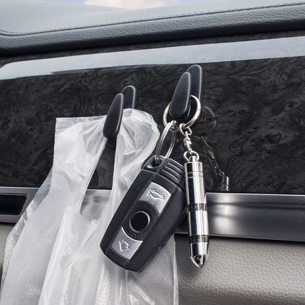 4pcs / Set Car Dashboard Adhesive Multifunctional Small Hook (Black) - Image 8