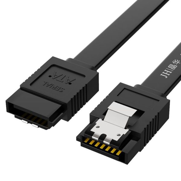 0.45m JINGHUA U510B High Speed SATA3.0 SSD Serial Cable (Black Straight To Straight)