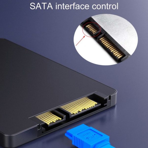 0.45m JINGHUA U510B High Speed SATA3.0 SSD Serial Cable (Black Straight To Straight) - Image 10