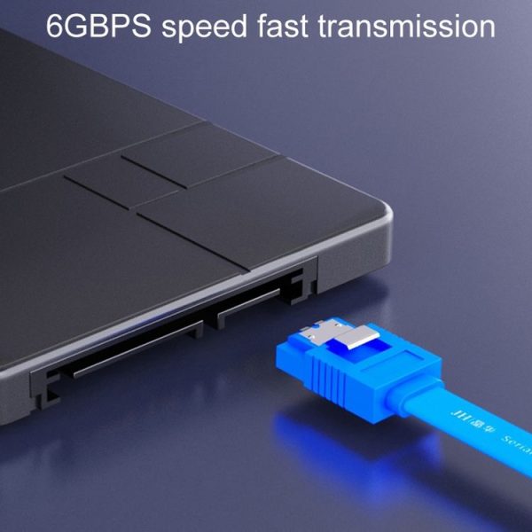 0.45m JINGHUA U510B High Speed SATA3.0 SSD Serial Cable (Black Straight To Straight) - Image 11