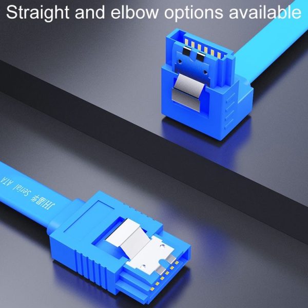 0.45m JINGHUA U510B High Speed SATA3.0 SSD Serial Cable (Black Straight To Straight) - Image 4
